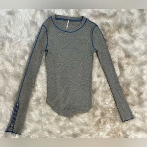 NWOT Free People gray thermal. Size: XS
